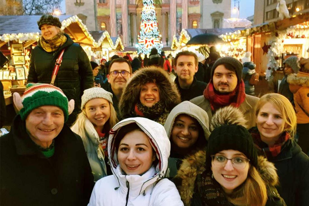 Budapest Christmas market group photo