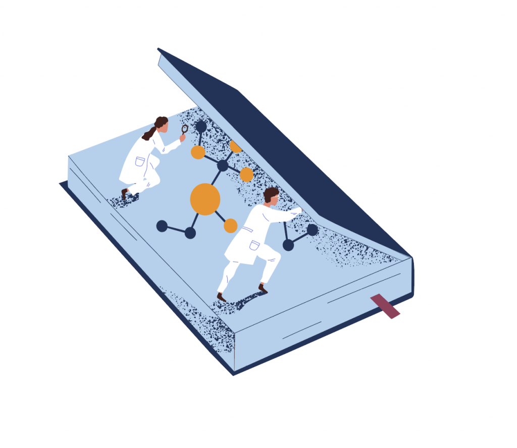 Healthcare book illustration