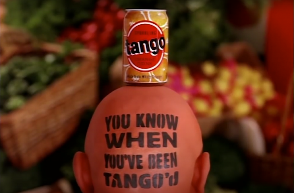 Screenshot from the TV ad "Orange Man" by Tango