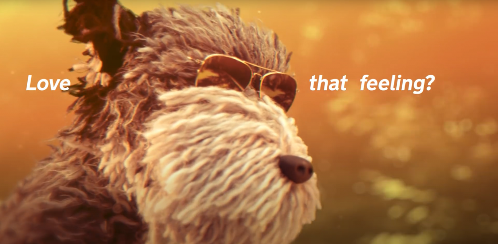 "Love that feeling?" visual from AA tv advert (2020)